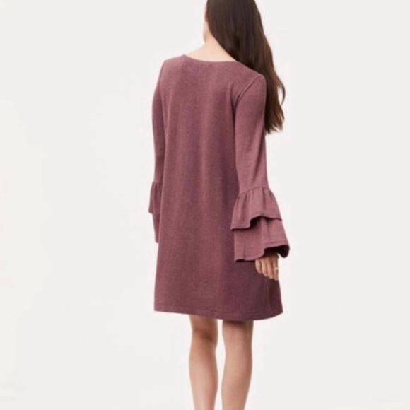 NWOT Loft Mid-Length Dress with Ruffled Sleeves - Picture 2 of 11
